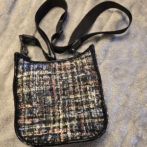 MZ Wallace Midnight Sparkle  Boucle Small Crossbody Bag